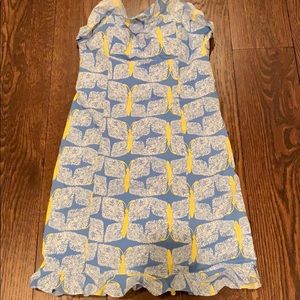 Lilly Butterfly Print Strapless Dress